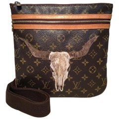 Louis Vuitton Monogram Customized Longhorn Bosphore Crossbody Shoulder Bag