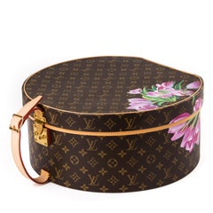 Louis Vuitton Monogrammierte Hutschachtel 40 mit Blumenmotiv