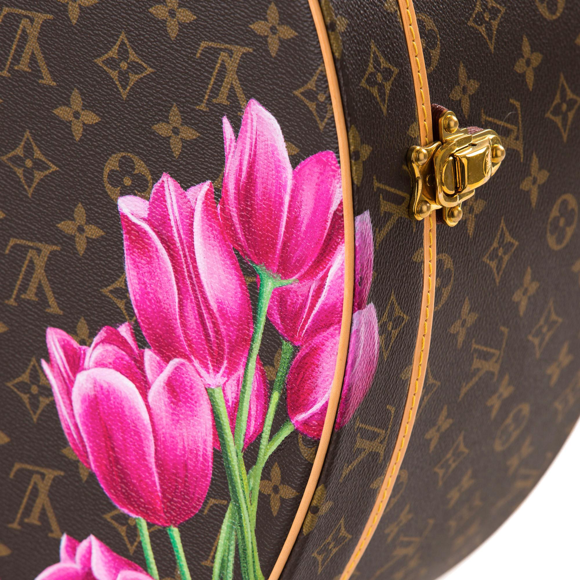 Louis Vuitton Monogram Hat Box 50 with Floral Motif 1