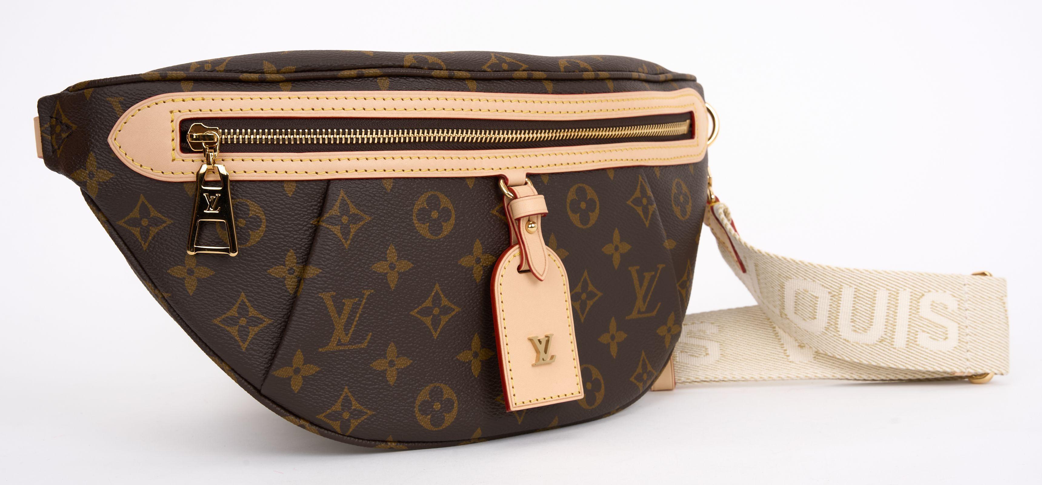 Brown Louis Vuitton Monogram High Rise Bumbag For Sale