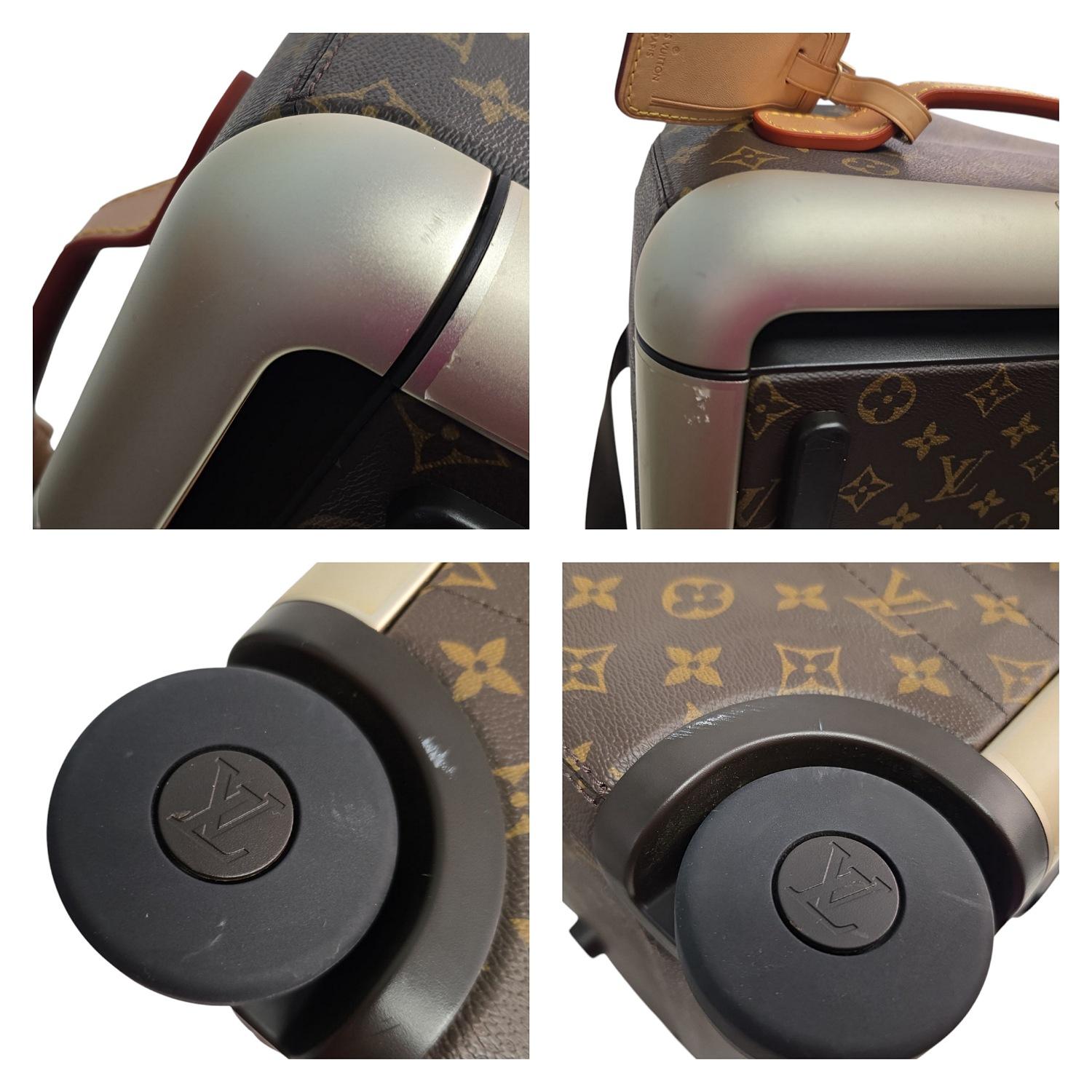 Louis Vuitton Monogram Horizon Soft Rolling Duffle 55 Tragetasche mit Monogramm im Angebot 4