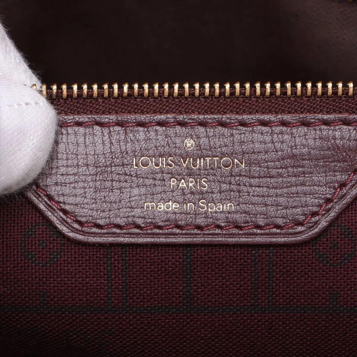 Louis Vuitton Monograma Idylle Neverfull MM Burdeos en venta 5