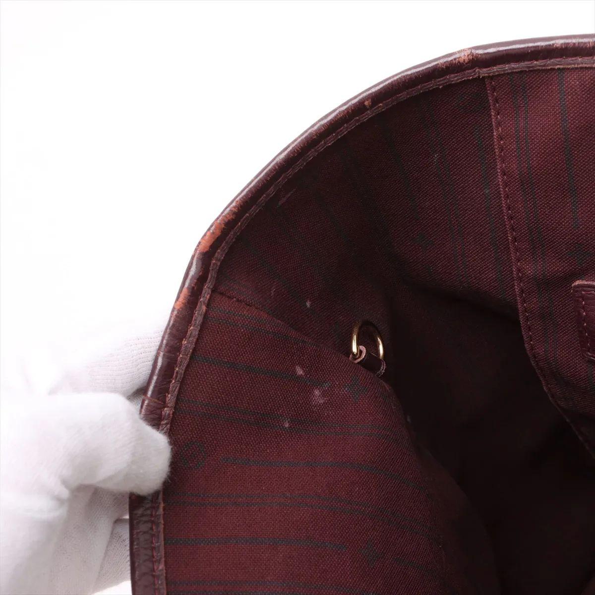 Louis Vuitton Monograma Idylle Neverfull MM Burdeos en venta 8
