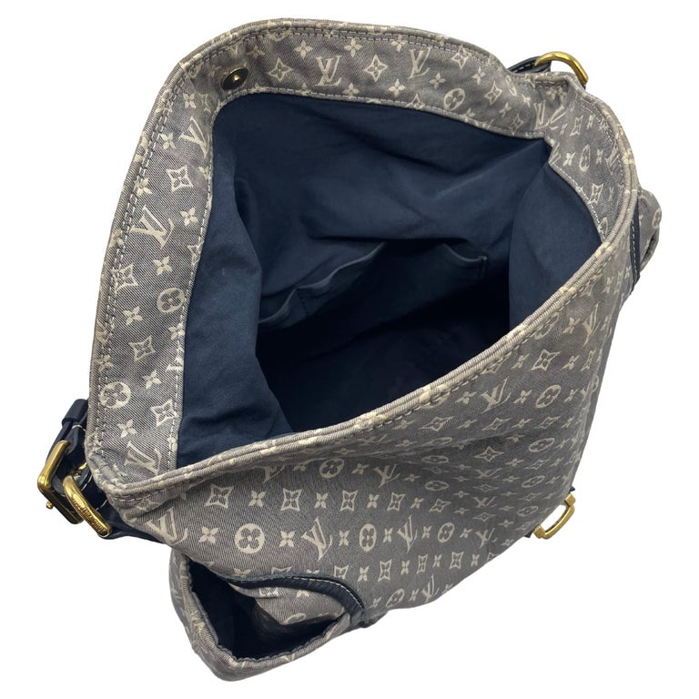 Louis Vuitton Large Hobo Shoulder Bag Blue Monogram Canvas Idylle Romance