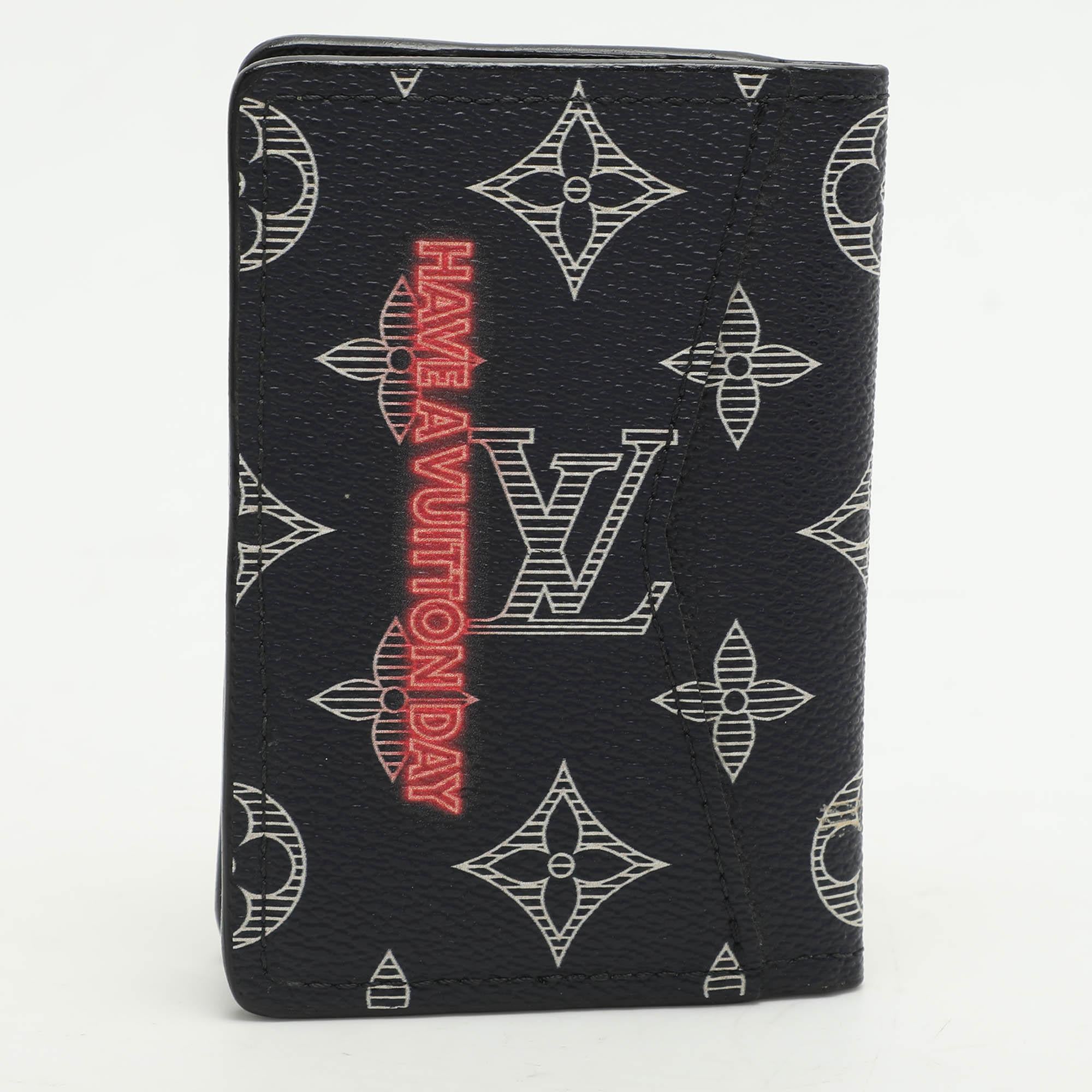 Louis Vuitton Monogram Ink Upside Down Canvas Pocket Organizer In Good Condition In Dubai, Al Qouz 2