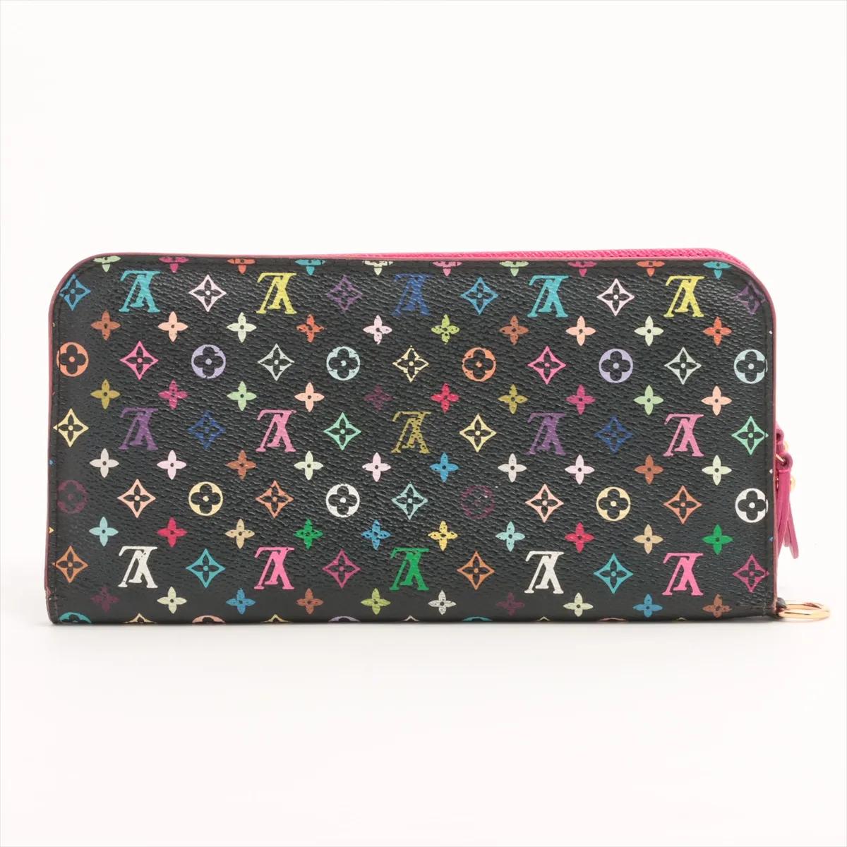 Louis Vuitton Monogram Insolite Lange Geldbörse Multicolor x Fuschia (Schwarz) im Angebot