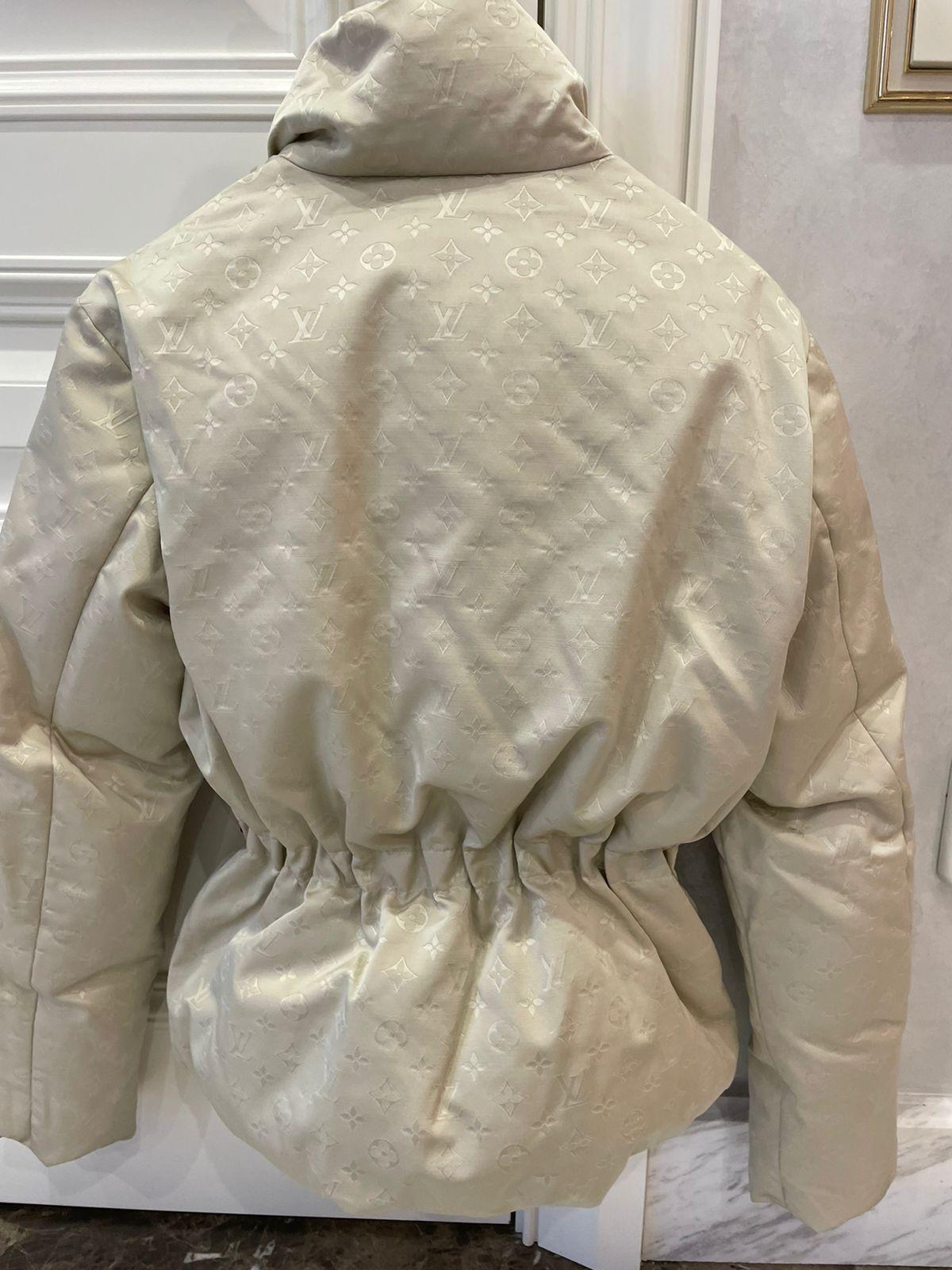 da uomo o donna Giacca Louis Vuitton Monogram con piume d'oca bianche in vendita