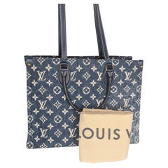Louis Vuitton Monogram Jacquard Bleu Denim Onthego MM Tote