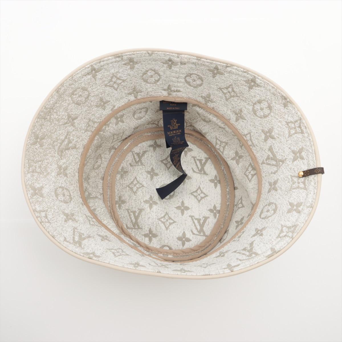 Women's or Men's Louis Vuitton  Monogram Jacquard Denim Bucket Hat Greige For Sale