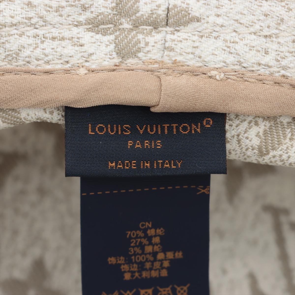 Louis Vuitton  Monogram Jacquard Denim Bucket Hat Greige For Sale 1