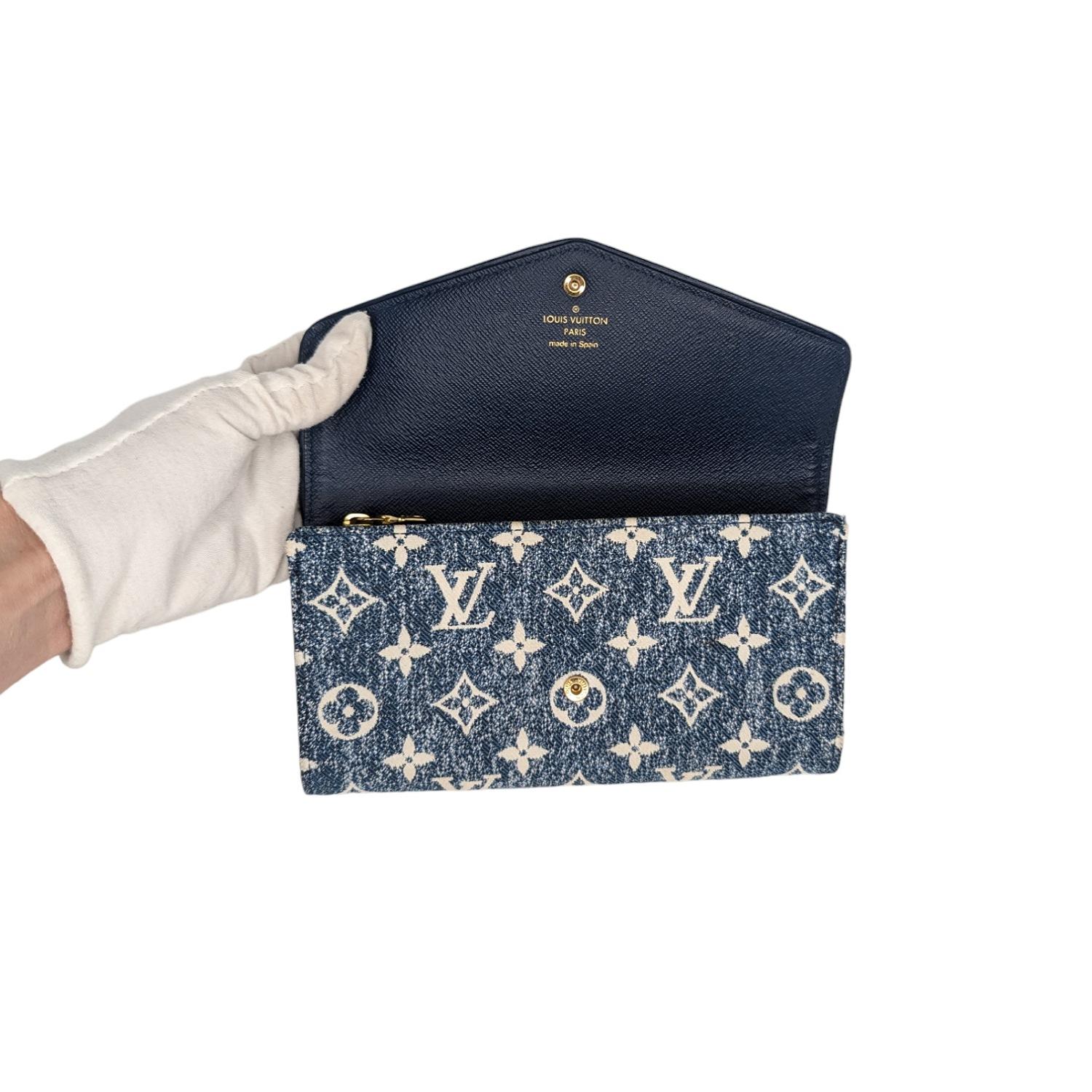 Louis Vuitton Monogram Jacquard Denim Sarah Wallet Bleu 1