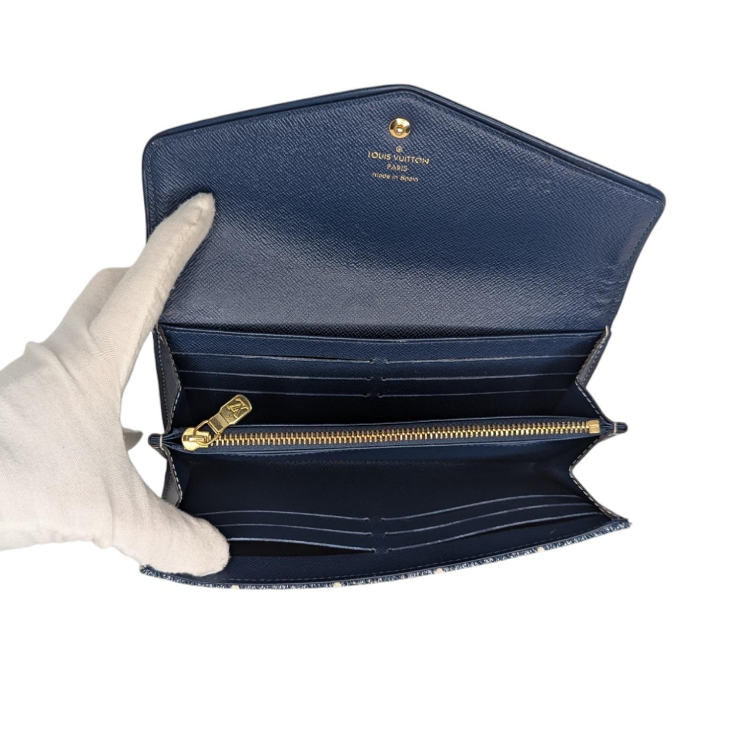 Louis Vuitton Monogram Jacquard Denim Sarah Wallet Bleu 2