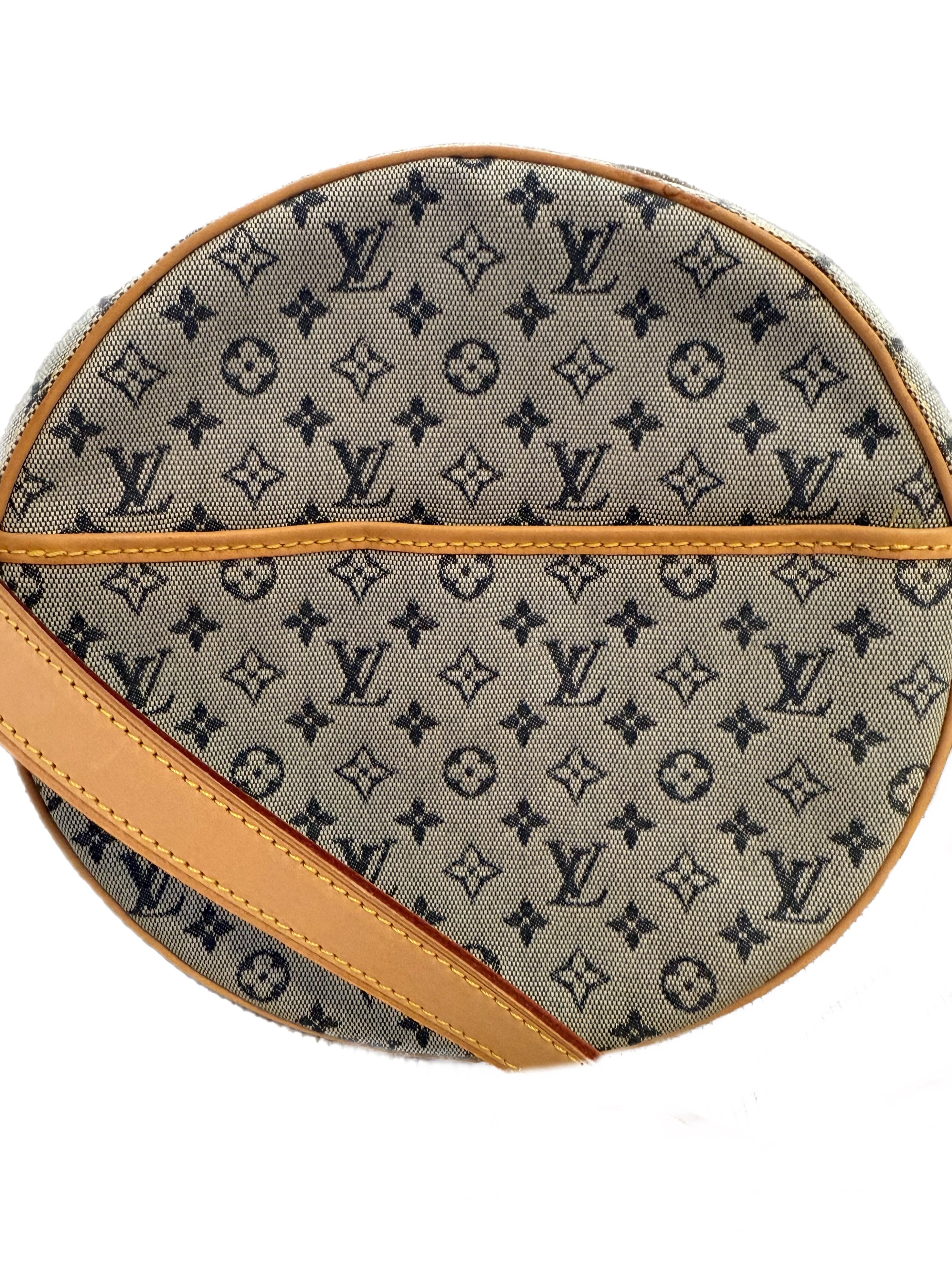 Gray Louis Vuitton Monogram Jeanne Round Shoulder Bag Blue