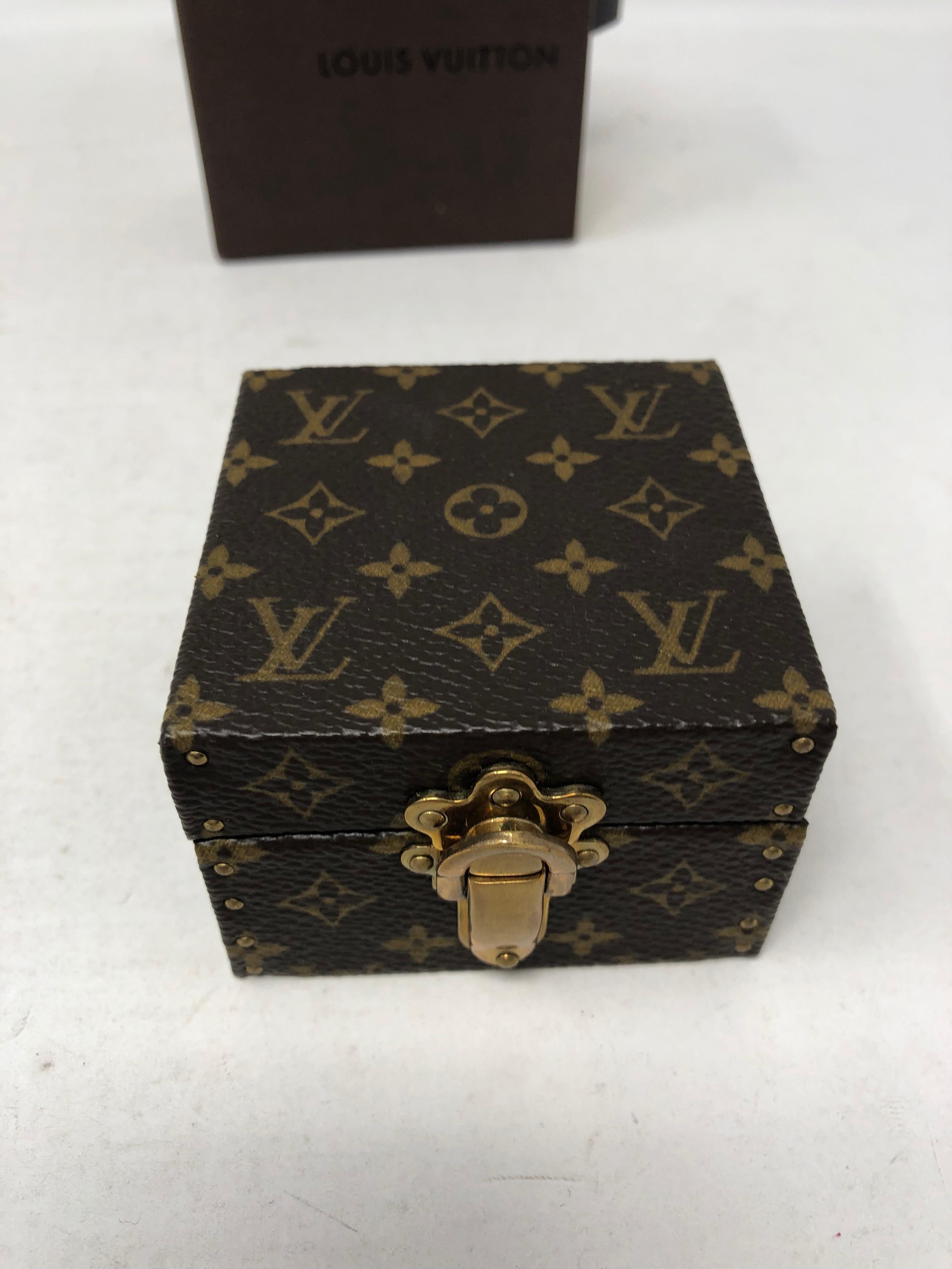 Louis Vuitton Ring Jewelry Case. Small jewelry holder. Mint condition. Great display piece. From an LV collector. Guaranteed authentic. 