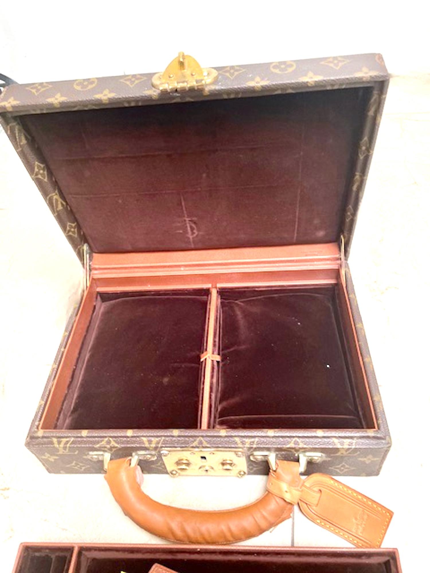 Women's or Men's LOUIS VUITTON MONOGRAM jewelry Case Pre-owned authentic For Sale