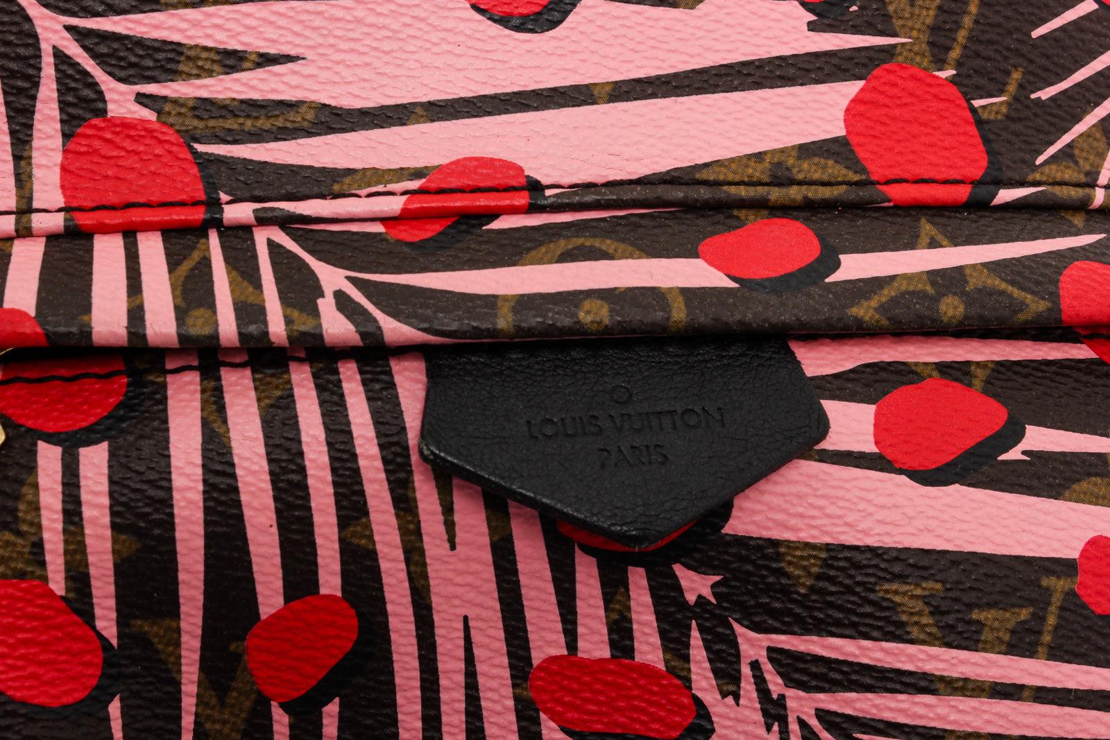 Palm Springs PM Rucksack aus Segeltuch mit Monogramm und Dschungeldetails von Louis Vuitton im Angebot 1