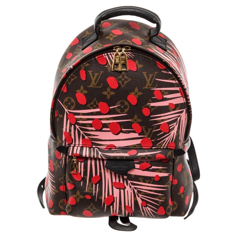 Louis Vuitton Monogram Jungle Dots Canvas Leather Palm Springs PM Backpack For Sale