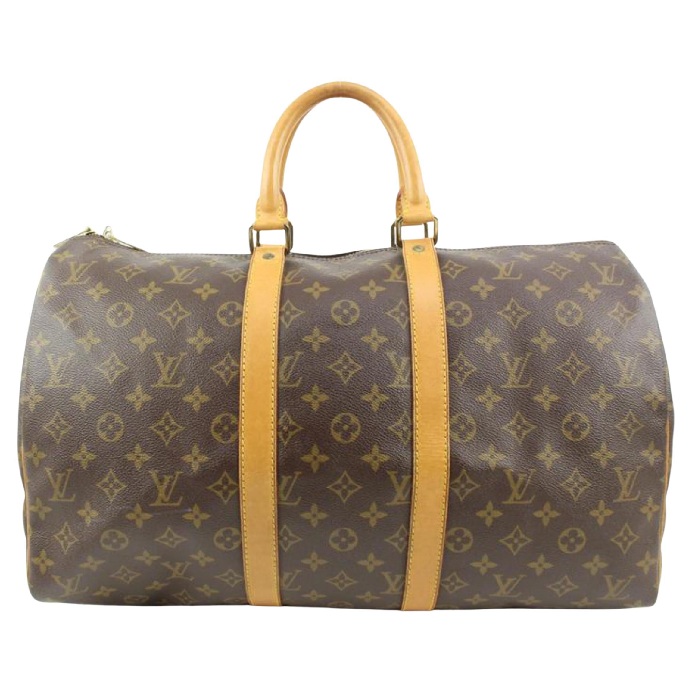 Louis Vuitton Monogram Keepall 45 Duffle Bag 7LV415a