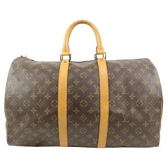 Louis Vuitton Monogram Keepall 45 Duffle Bag 7LV415a