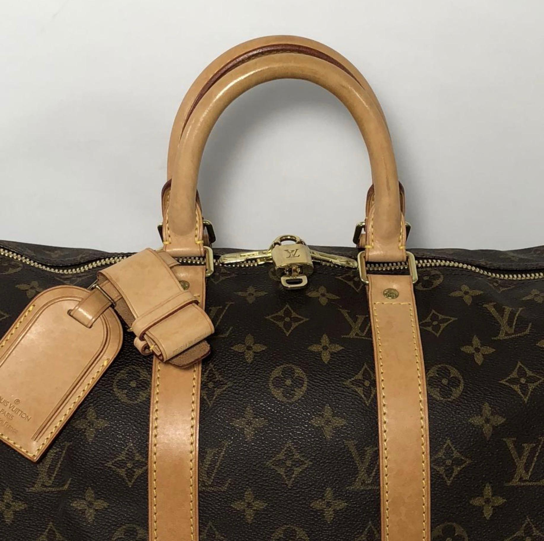 Black  Louis Vuitton Monogram Keepall 45 Travel Duffle Handbag For Sale
