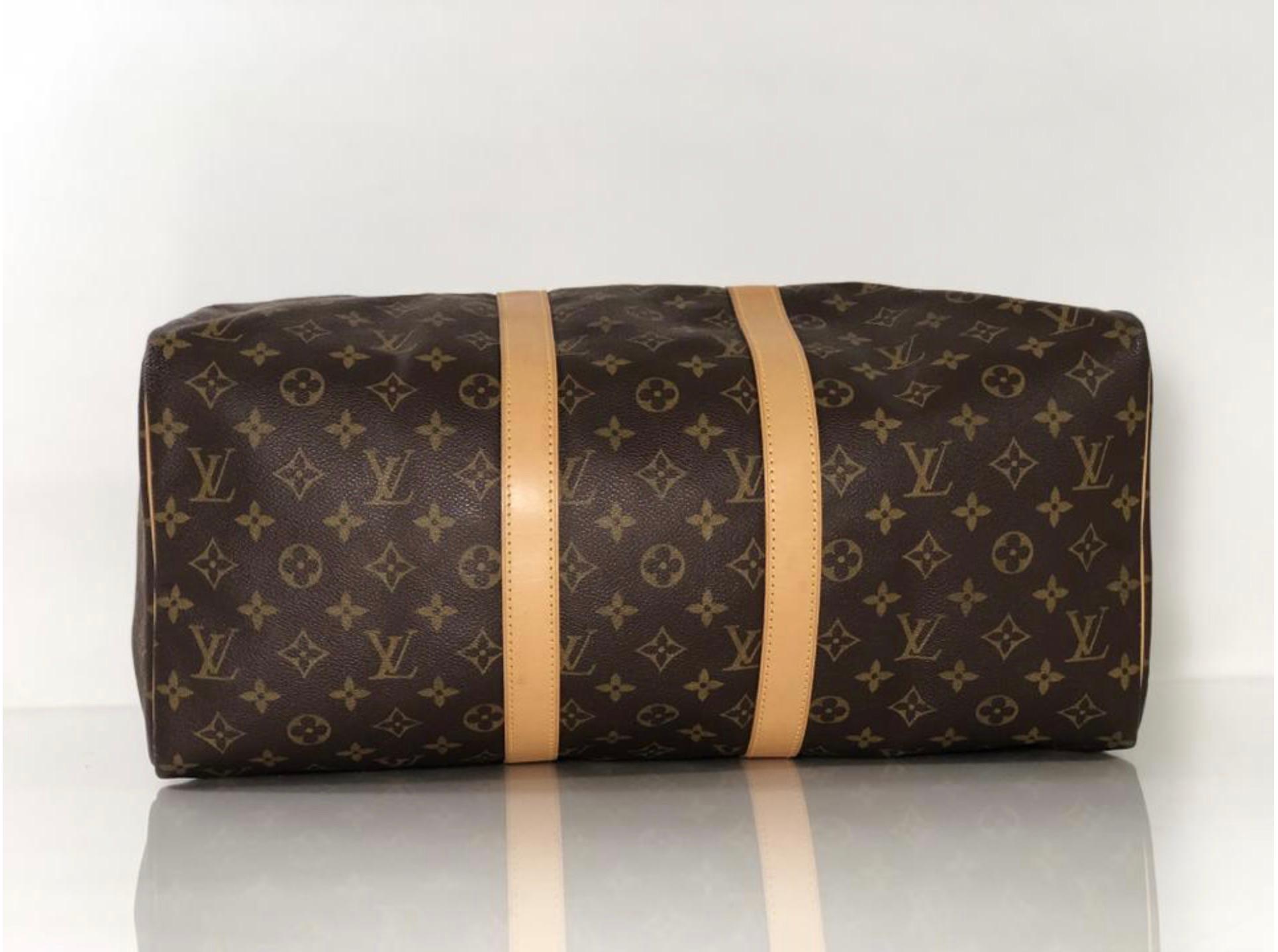  Louis Vuitton Monogram Keepall 45 Travel Duffle Handbag For Sale 1