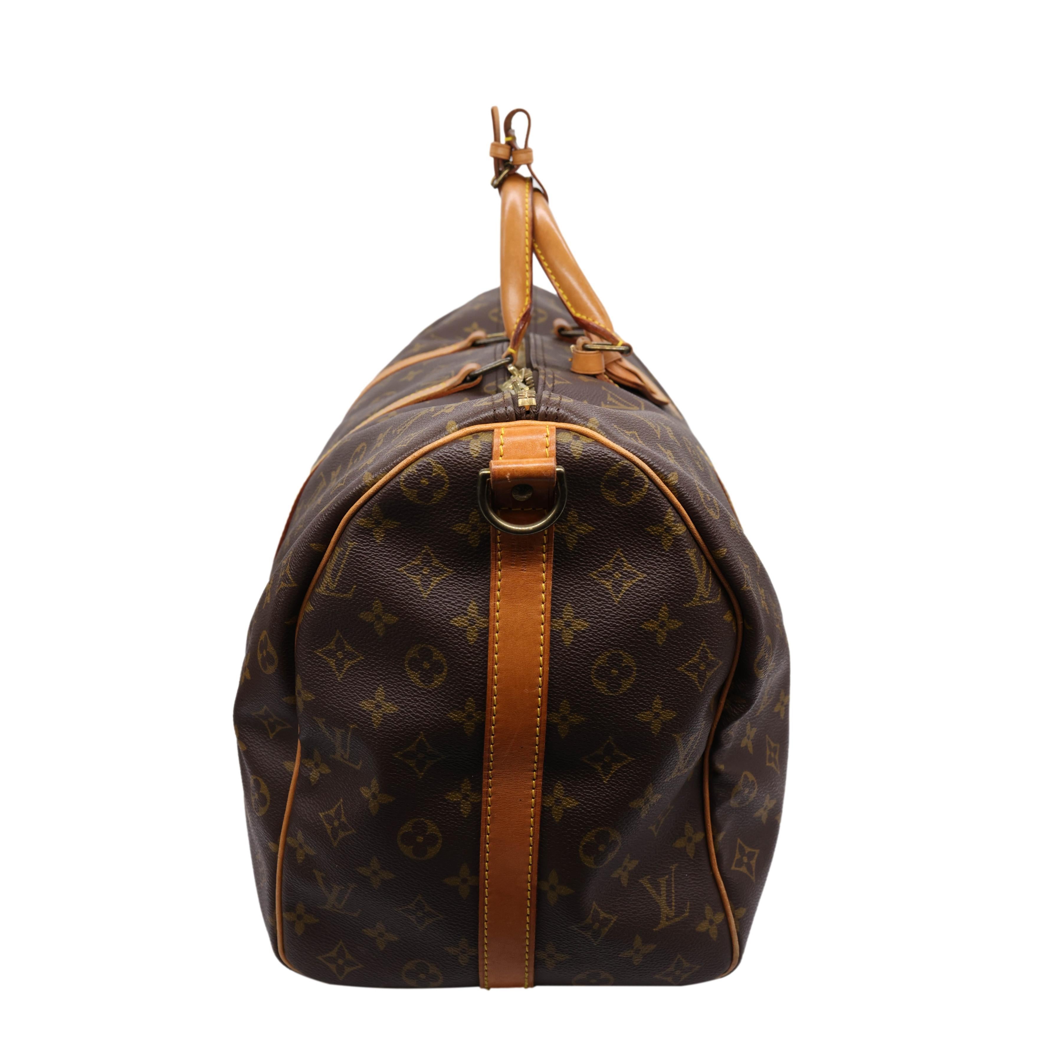 Louis Vuitton Monogram Keepall 50 Bandouliere Duffle Bag, France 1984. This iconic keepall was first introduced in the 1930's by Gaston Vuitton as the city 