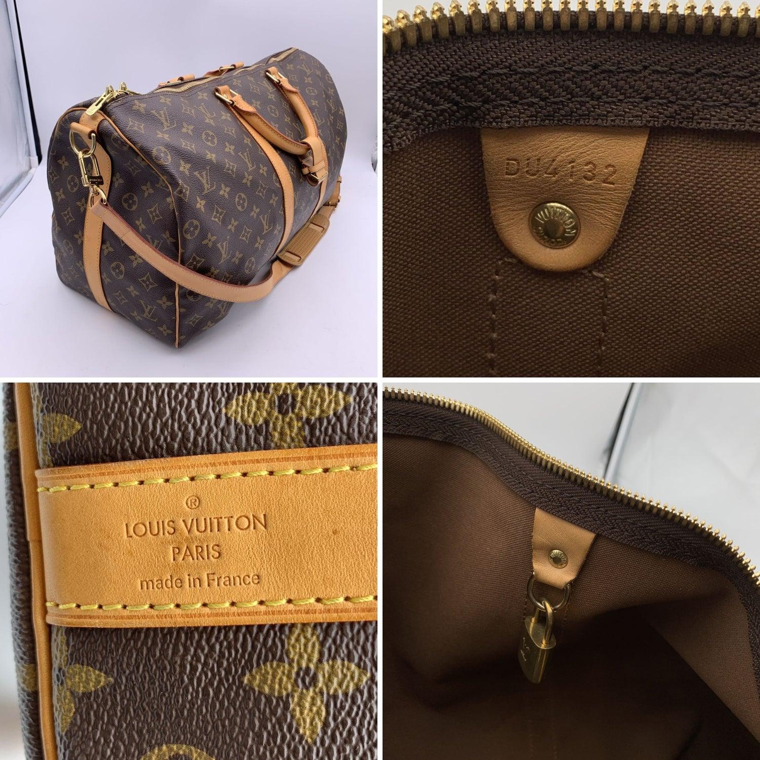 Louis Vuitton Monogram Keepall 50 Bandouliere Travel Bag M41416 In Good Condition In Rome, Rome