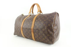 Louis Vuitton Monogram Keepall 50 Boston Duffle Bag 16lv43