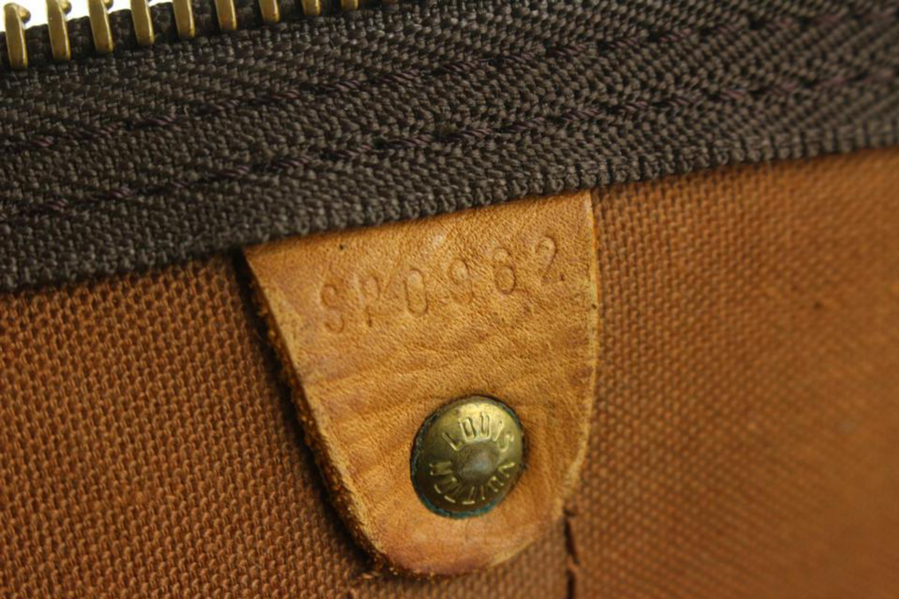 Brown Louis Vuitton Monogram Keepall 50 Boston Duffle Bag 16lv43