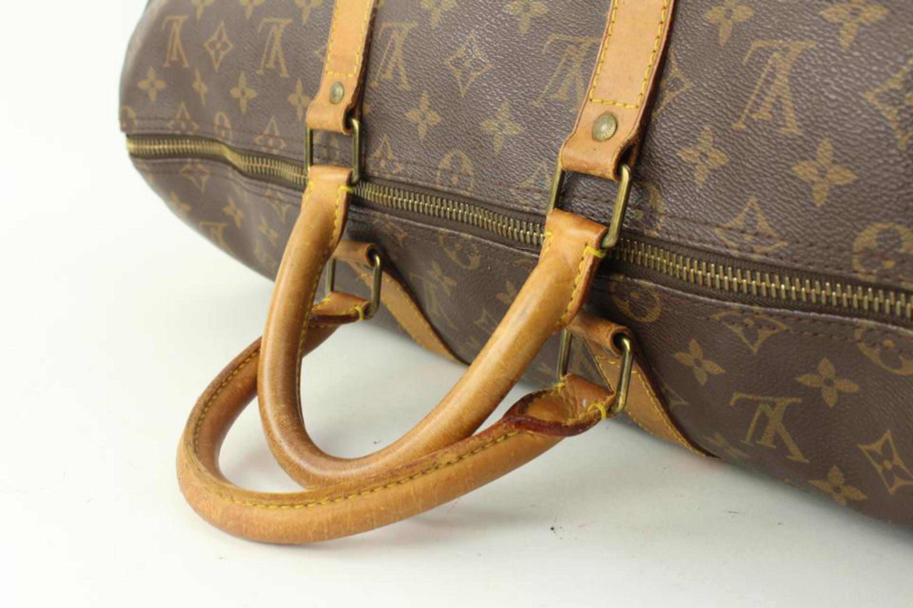 Louis Vuitton Monogram Keepall 50 Boston Duffle Bag 16lv43 1