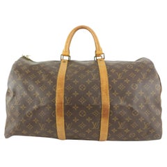Louis Vuitton Monogram Keepall 50 Boston Duffle Bag 16lv43