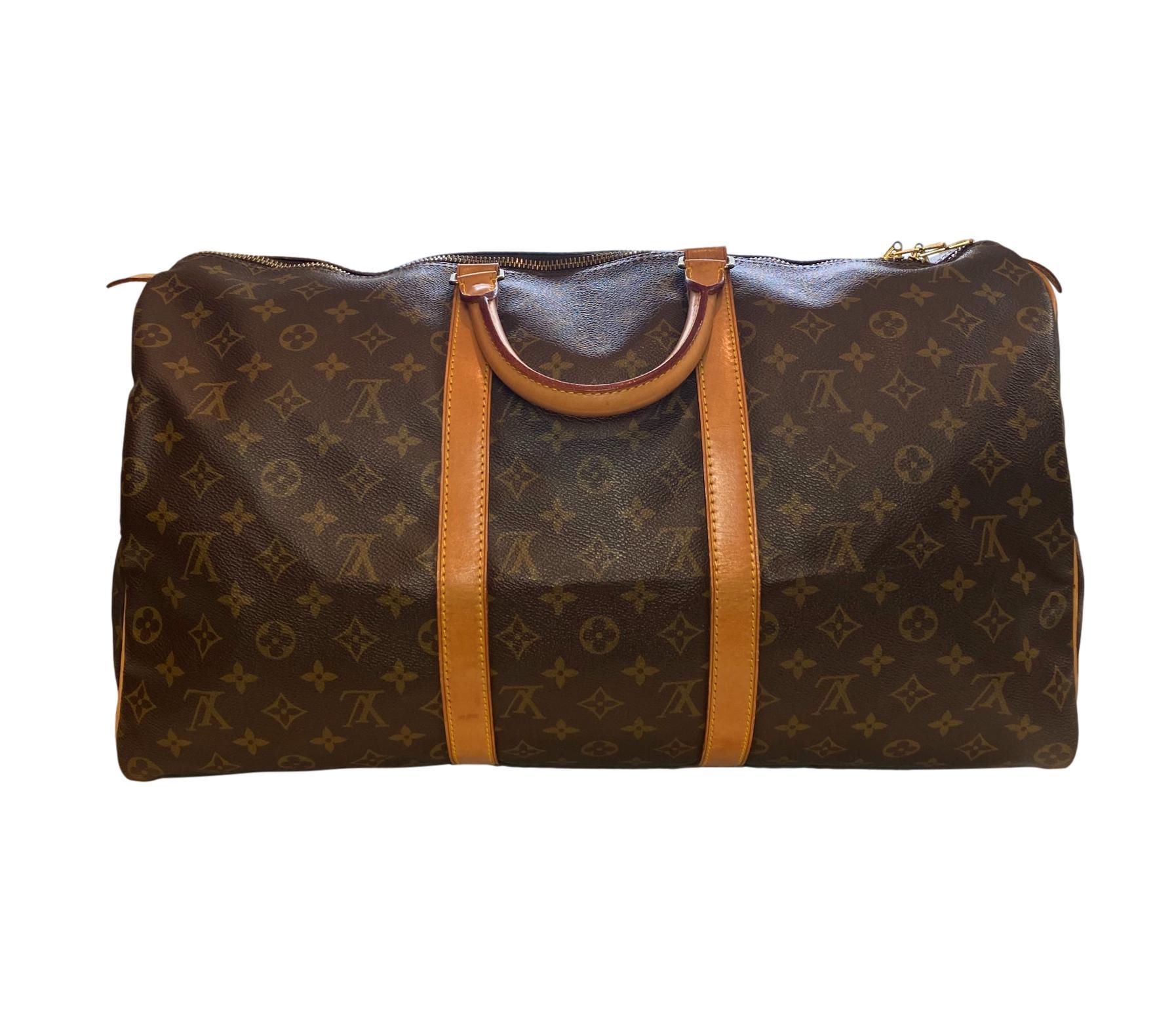 Louis Vuitton Monogram Keepall 50 Duffelbag, France 2010. This iconic keepall was first introduced in the 1930's by Gaston Vuitton as the city 