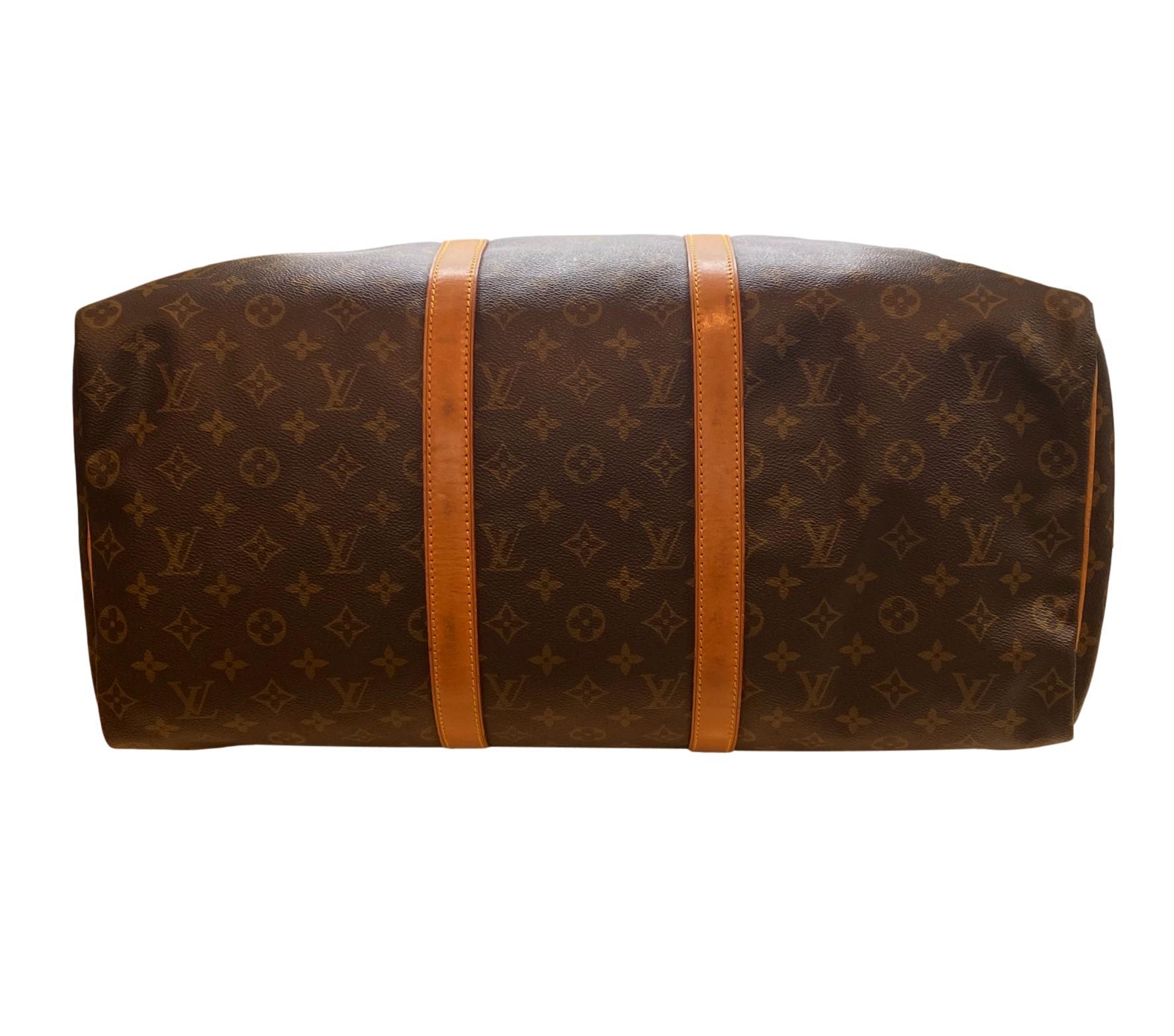 Women's or Men's Louis Vuitton Monogram Keepall 50 Duffelbag, France 1991.
