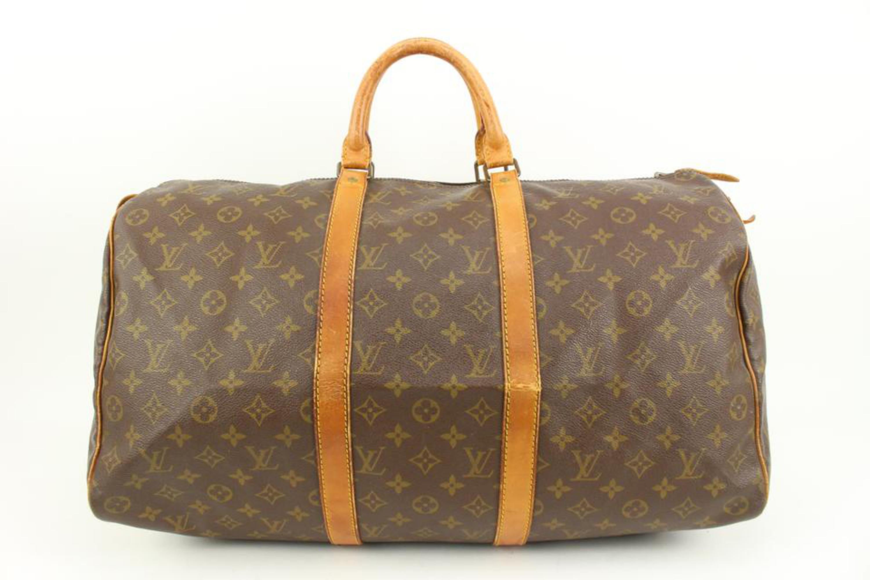 Louis Vuitton Monogram Keepall 50 Duffle Bag Upcycle Ready 45lk23 4