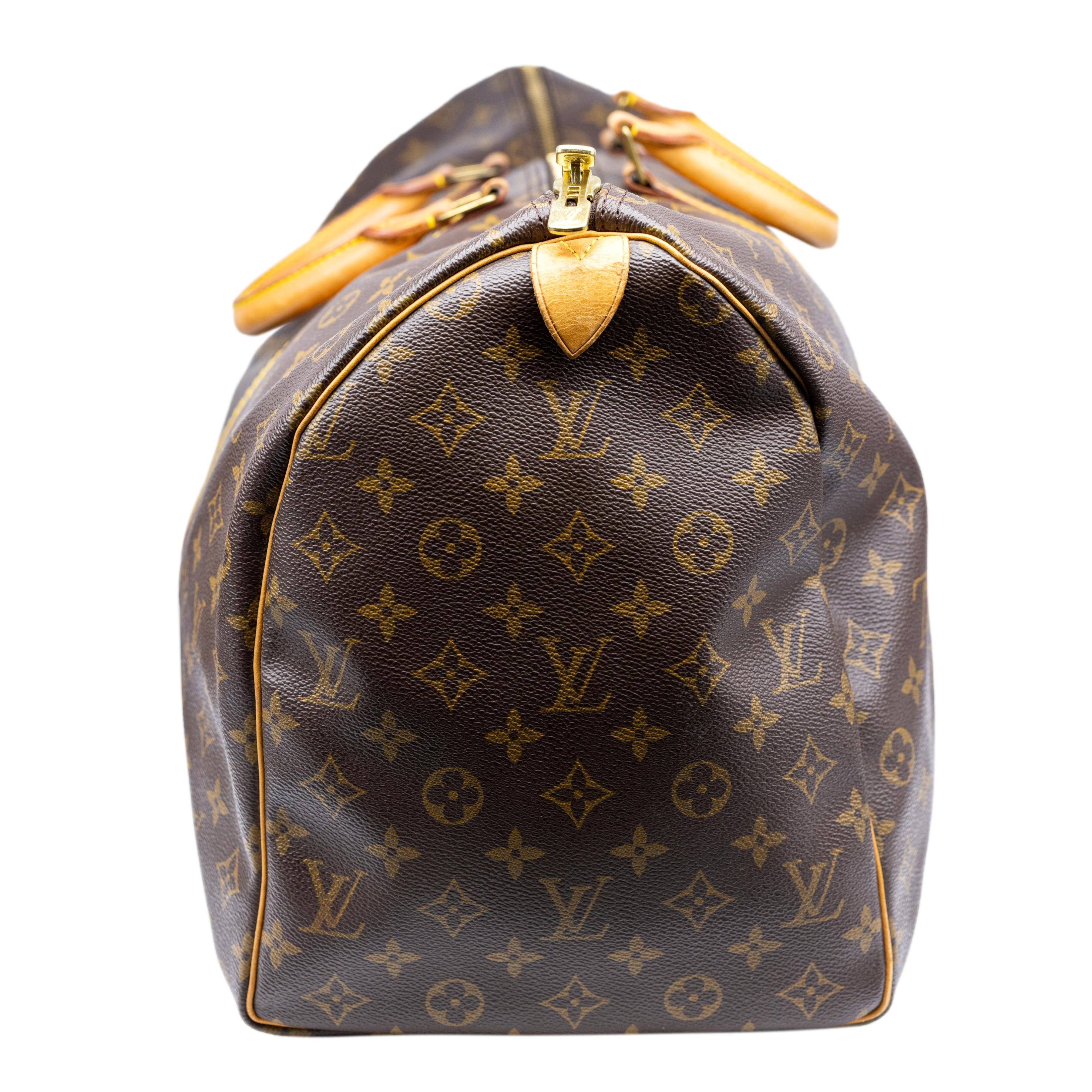 Brown Louis Vuitton Monogram Keepall 50 Duffle Carry-On Travel Bag, France 1982.