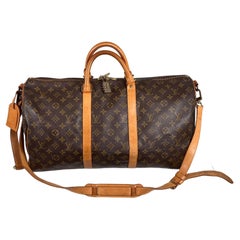 Retro Louis Vuitton Monogram Keepall 50 Shoulder Strap Luggage Tag