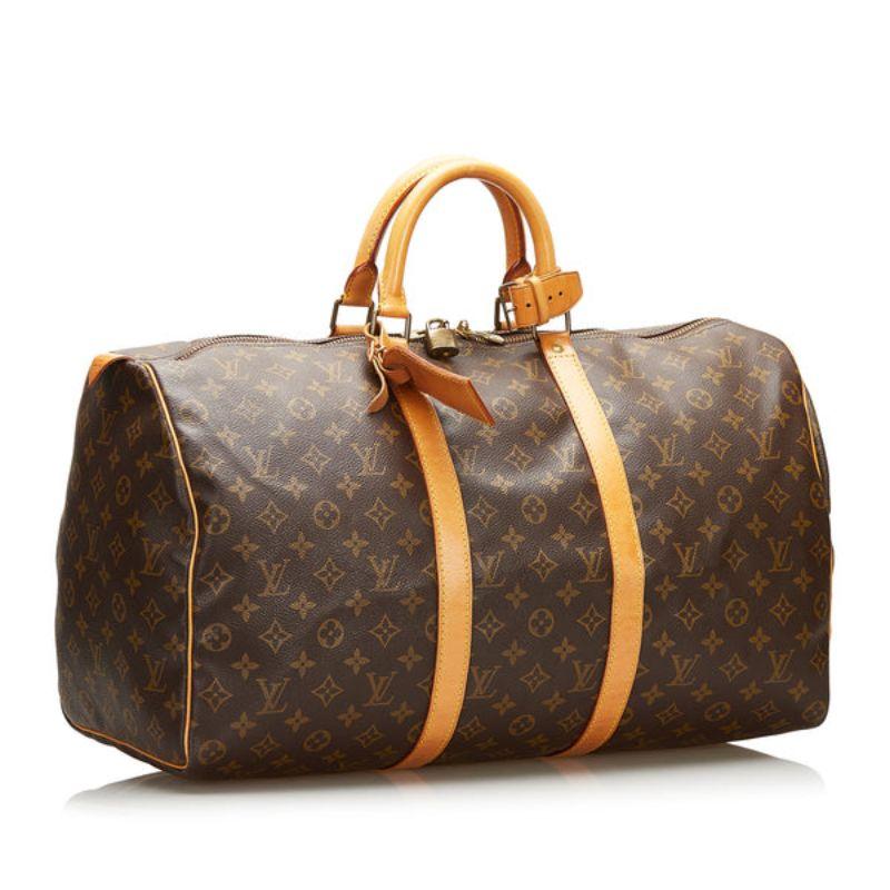 Louis Vuitton Monogram Keepall 50 Travel Bag

The Keepall 50 features a monogram canvas body, rolled leather handles, and a top zip closure.

Additional information:
Measurements: 50 W x 22 D x 28.50 H cm
Condition: Good
Before purchasing, please