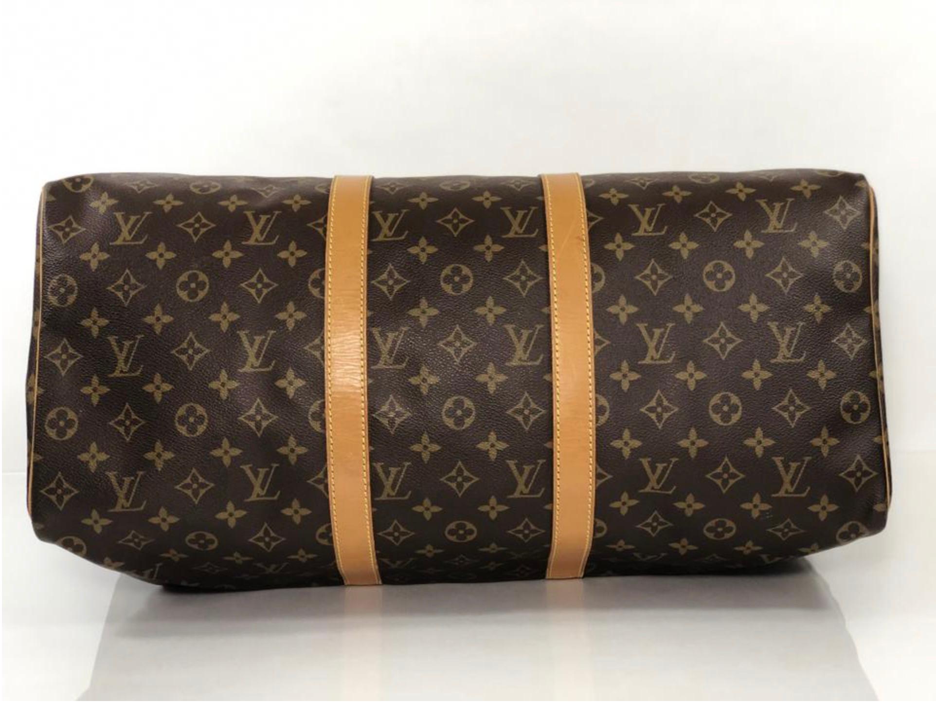  Louis Vuitton Monogram Keepall 50 Travel Bag For Sale 3