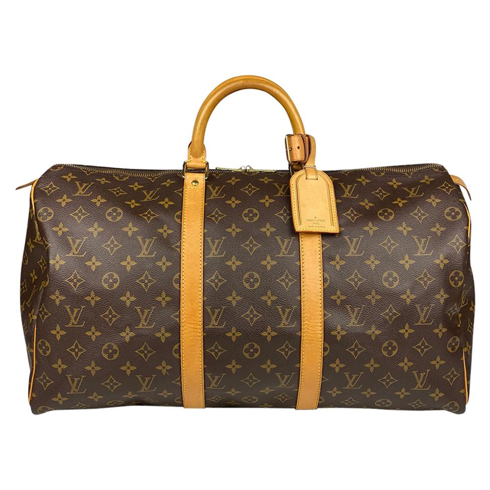 Louis Vuitton Monogram Keepall 50 Weekend Bag For Sale