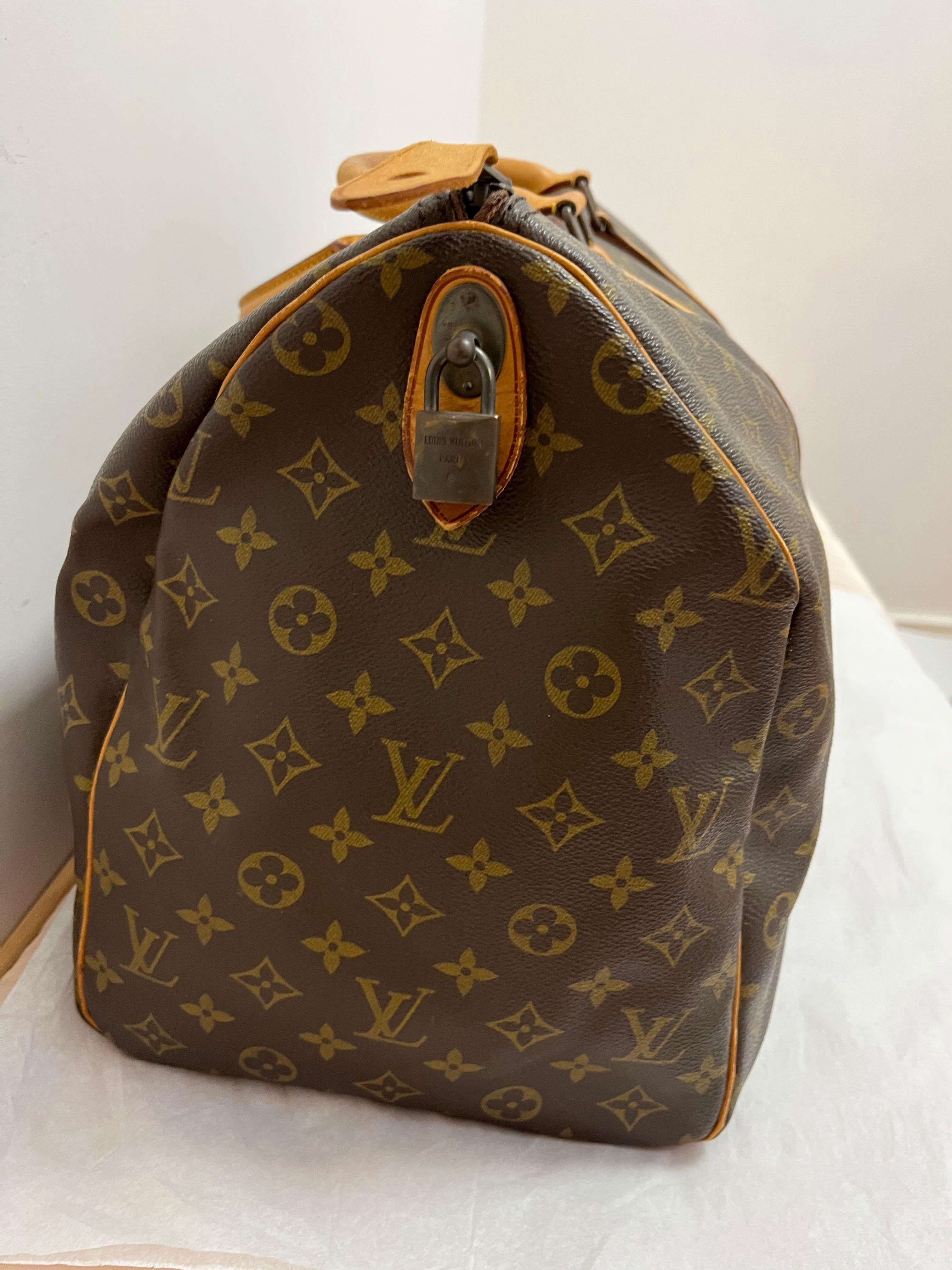 Black Louis Vuitton Monogram Keepall 50 with COA