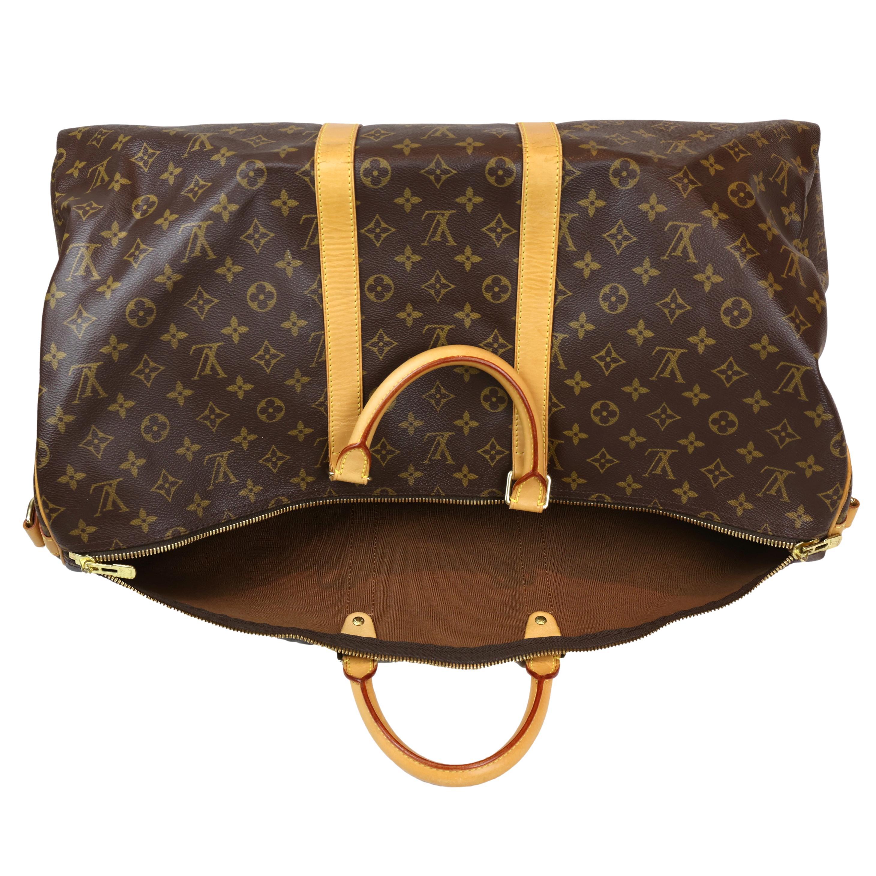 Louis Vuitton Monogram Keepall 55 Bandouliere Duffle Carry-On Bag, France 2000. 1