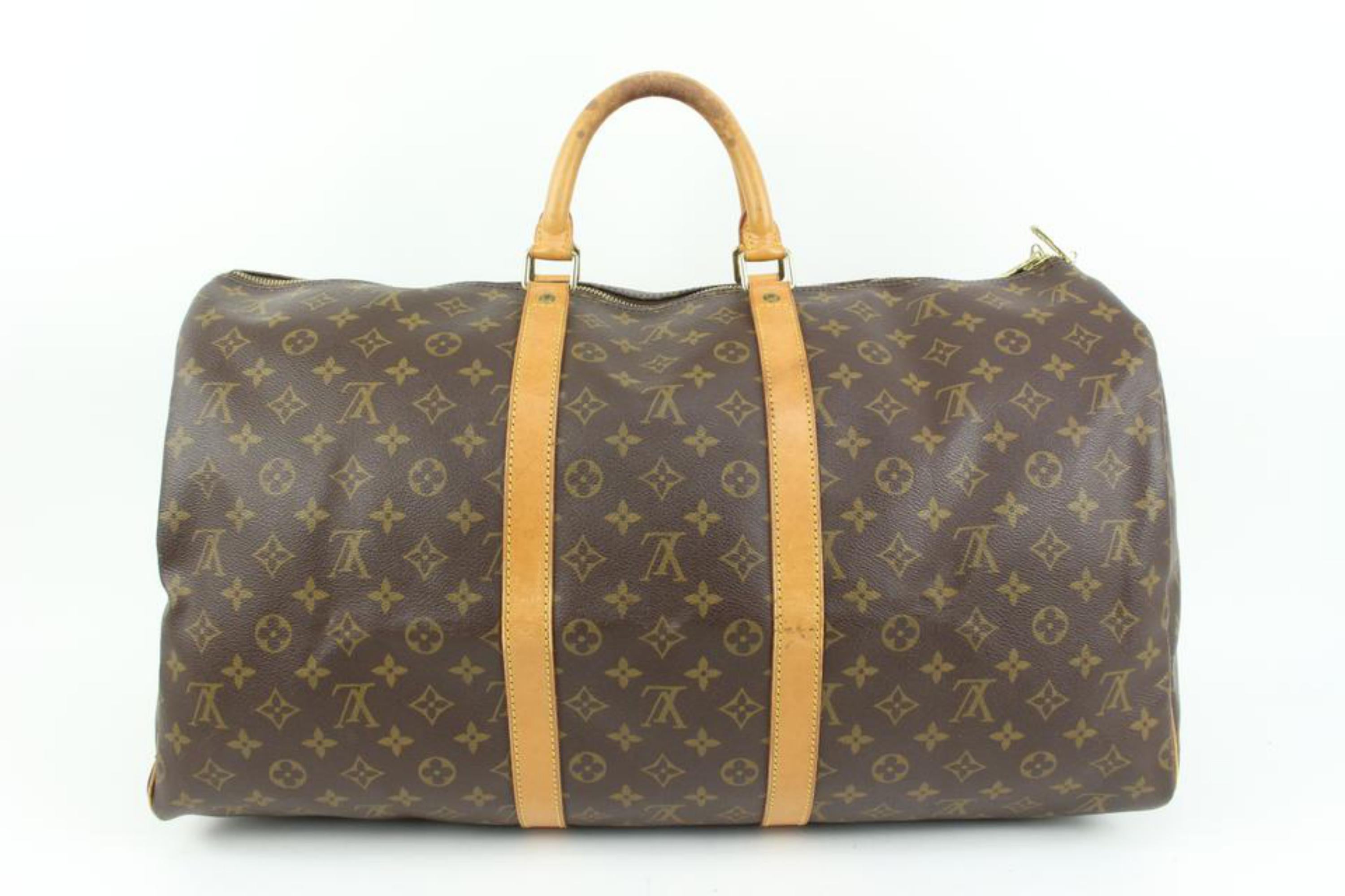Louis Vuitton Monogram Keepall 55 Boston Duffle Bag 18lz419s In Good Condition In Dix hills, NY