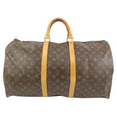 Louis Vuitton Monogram Keepall 55 Boston Duffle Bag 18lz419s