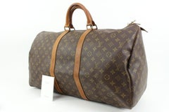 Louis Vuitton - Sac Keepall 55 Boston avec monogramme, 41lv420s