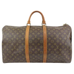 Louis Vuitton Monogram Keepall 55 Boston Duffle Bag 41lv420s