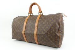Louis Vuitton Monogram Keepall 55 Duffle Boston Travel Bag s329lv17