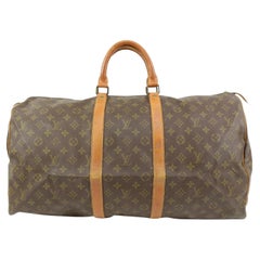 Louis Vuitton Monogram Keepall 55 Duffle Boston Travel Bag s329lv17