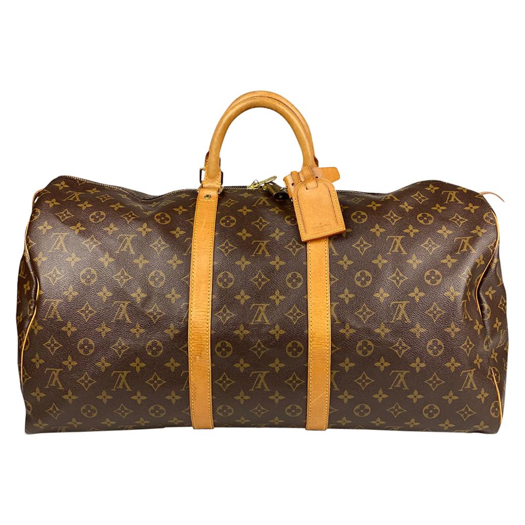Louis Vuitton Monogram Keepall 55 Weekend Bag For Sale