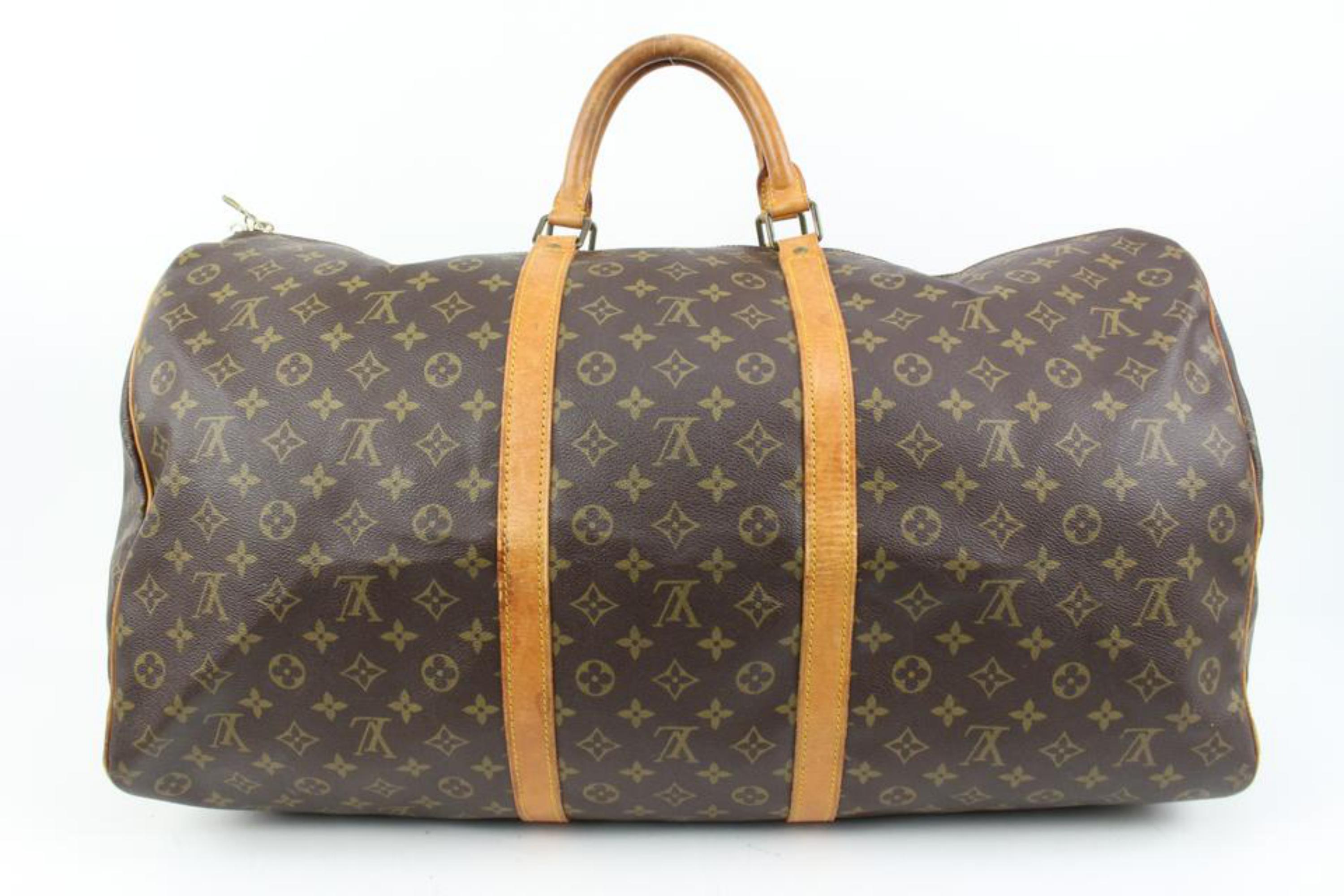 Women's Louis Vuitton Monogram Keepall 60 Boston Duffle Travel 29lk427s For Sale