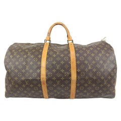 Louis Vuitton - Sac de voyage Keepall 60 Boston avec monogramme, 29lk427